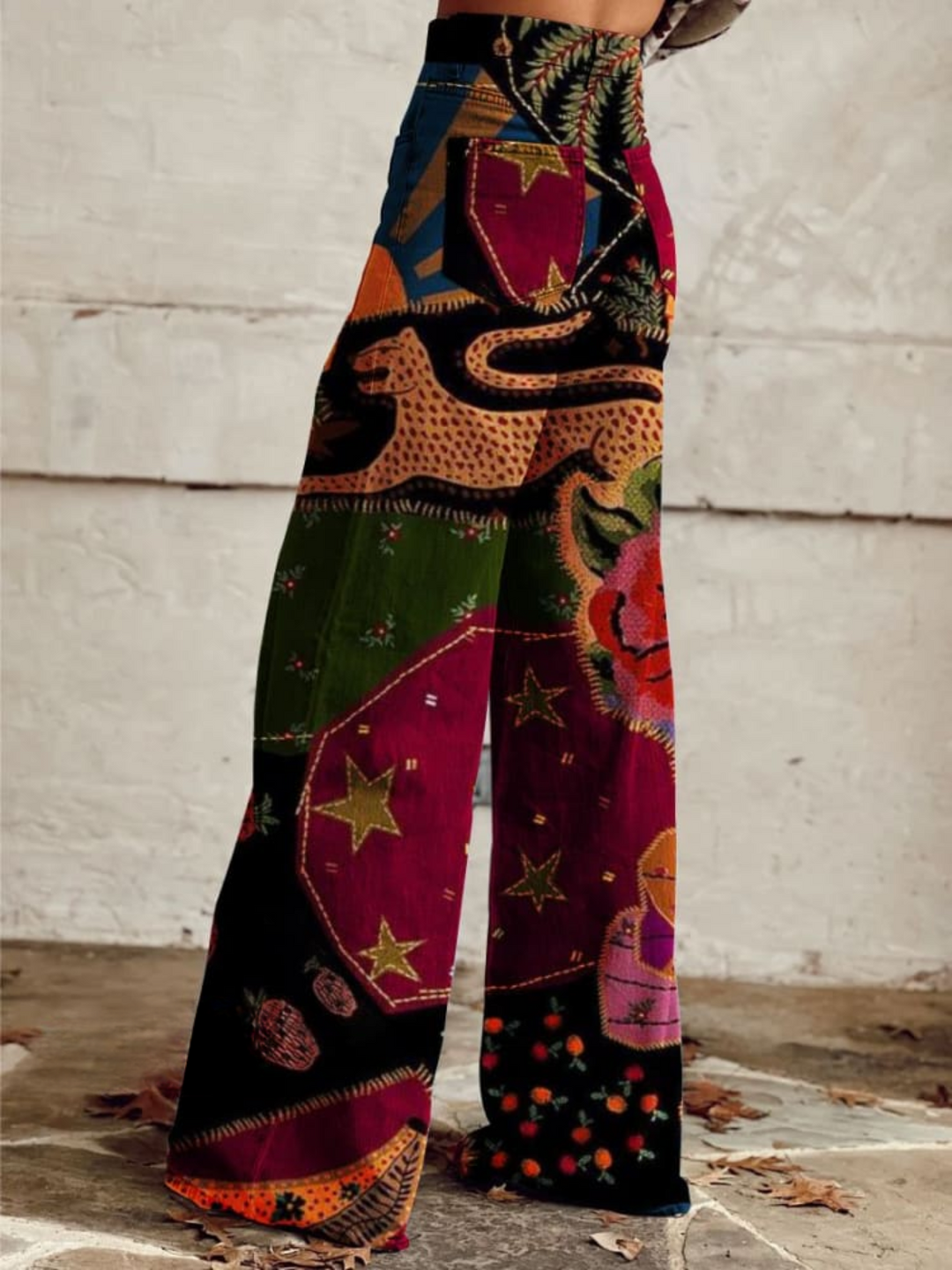 Elina™ | Vintage Boho Wide Leg Pants